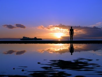 Anthony Gormley’s modern sculpture, ‘Another Place’